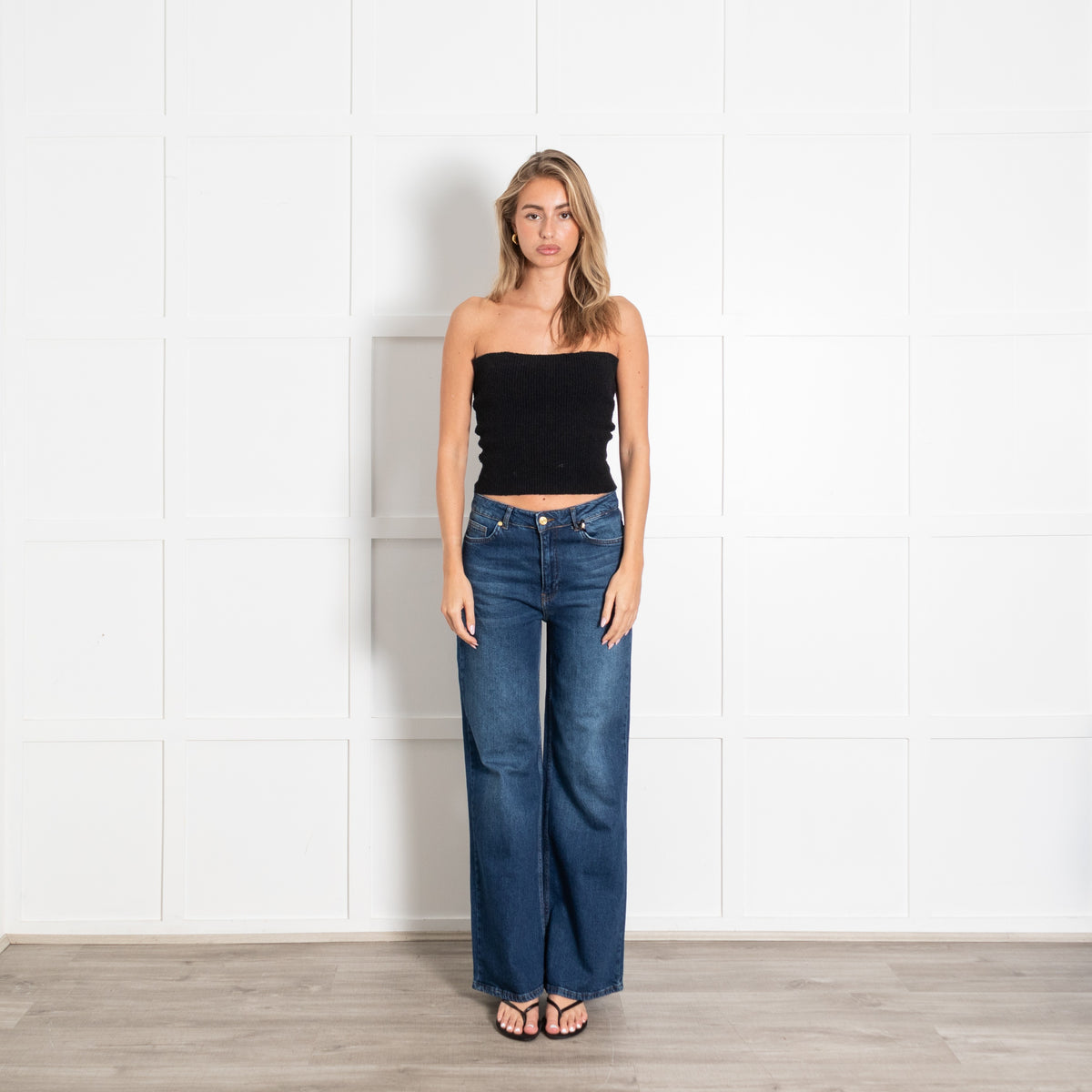 Cavalli Class Blue Denim Wide Leg Jeans - Image 1