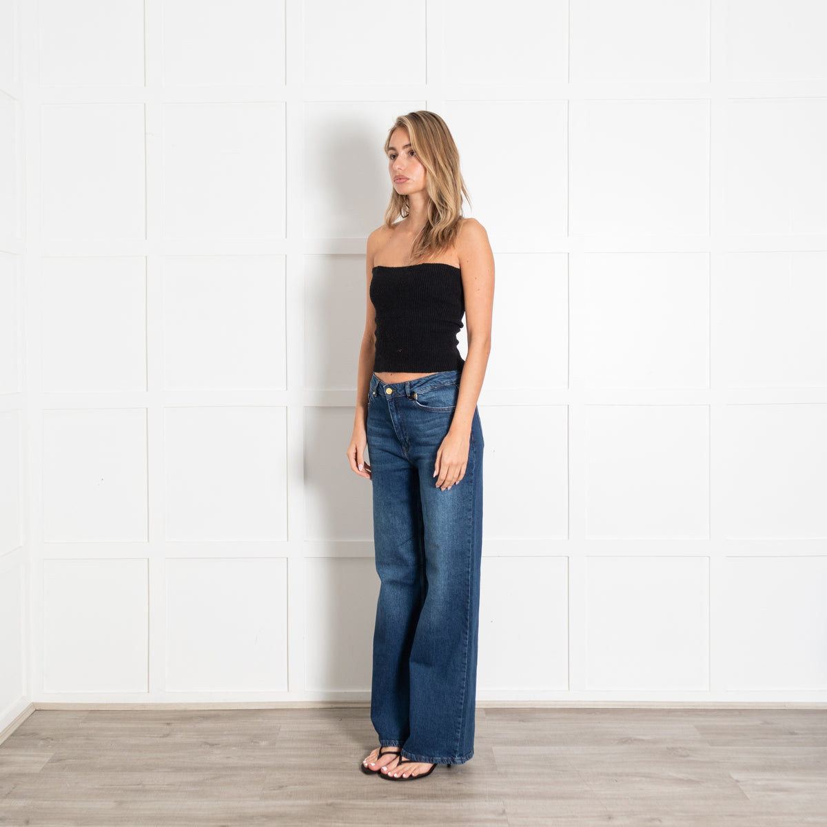Cavalli Class Blue Denim Wide Leg Jeans - Image 3
