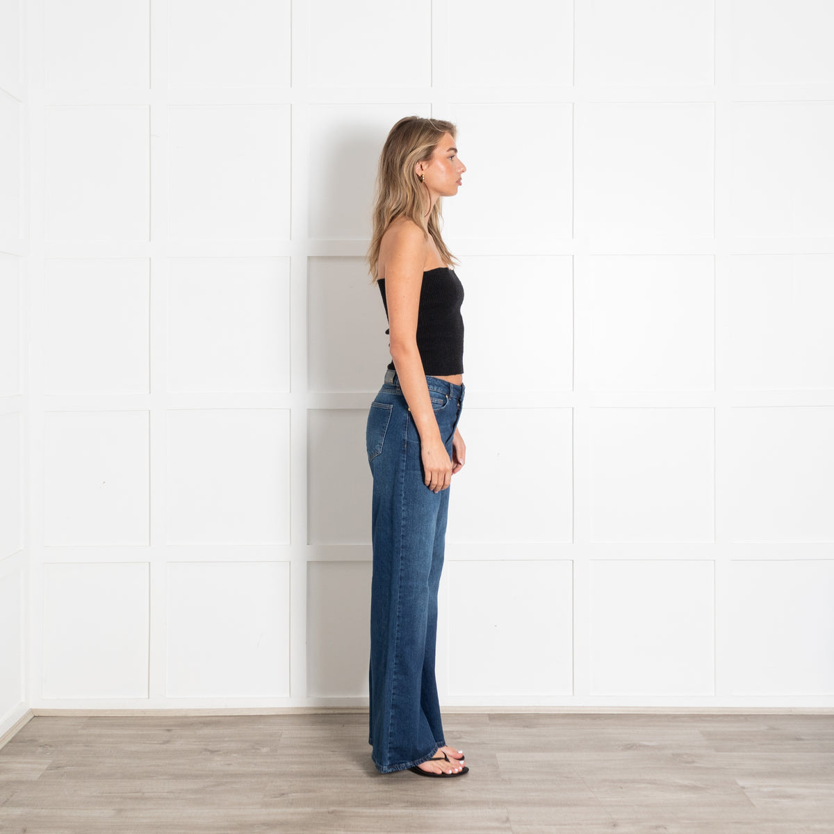 Cavalli Class Blue Denim Wide Leg Jeans - Image 6