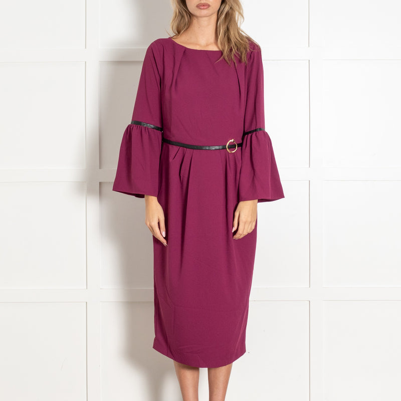 Magenta Bell Sleeve Dress - Image 2
