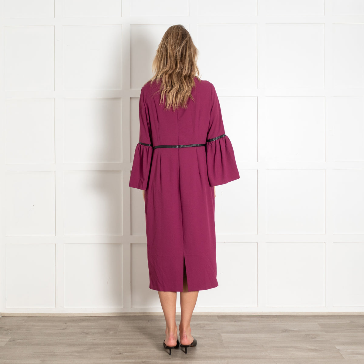 Magenta Bell Sleeve Dress - Image 5