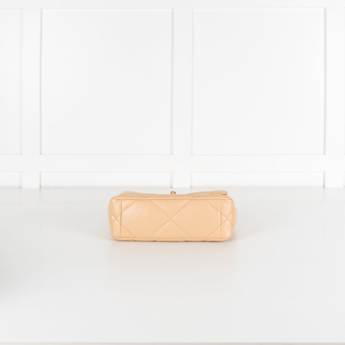 Beige Quilted 19 Flap Bag - Image 6