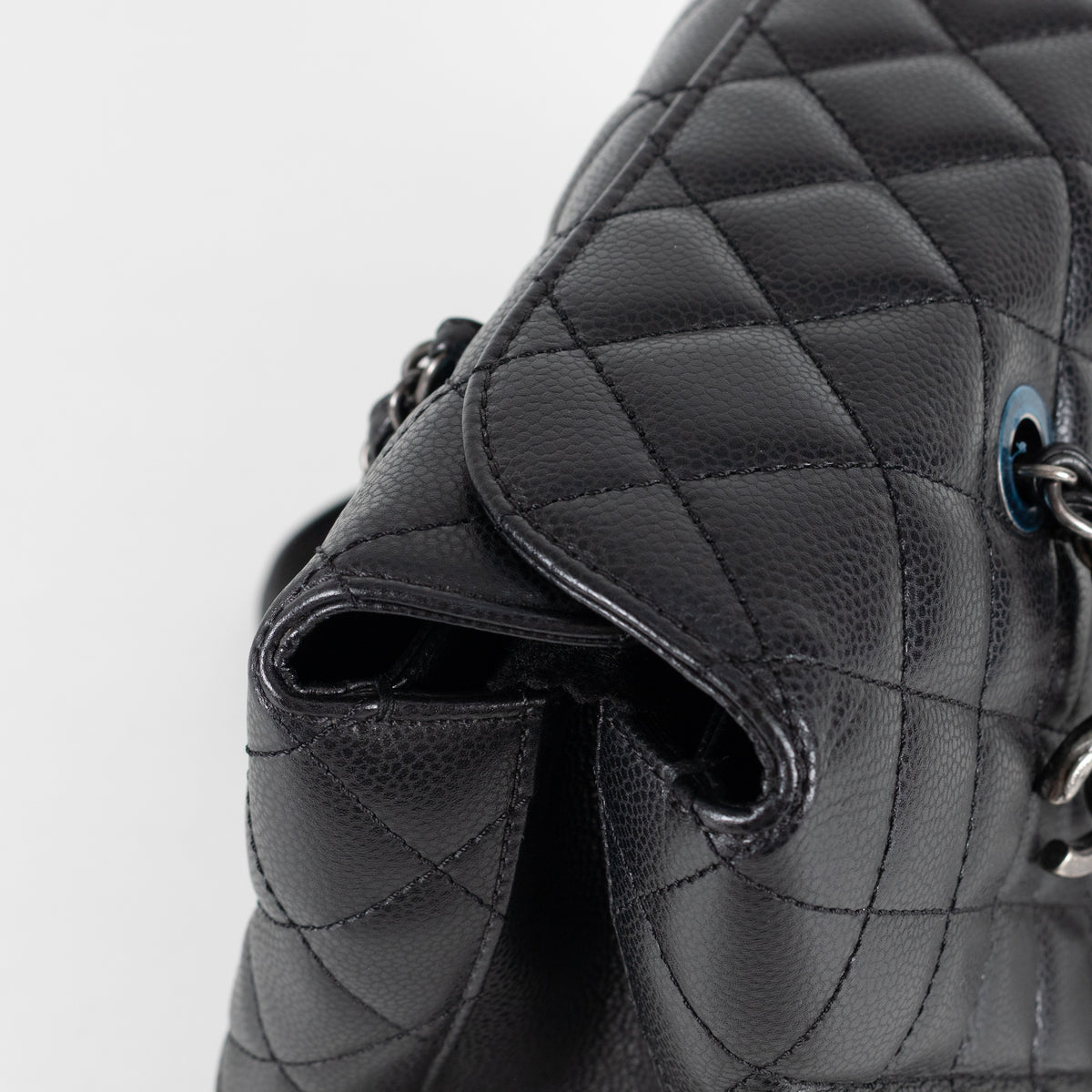 Chanel Black Caviar City Tote with CC Charm - Image 13