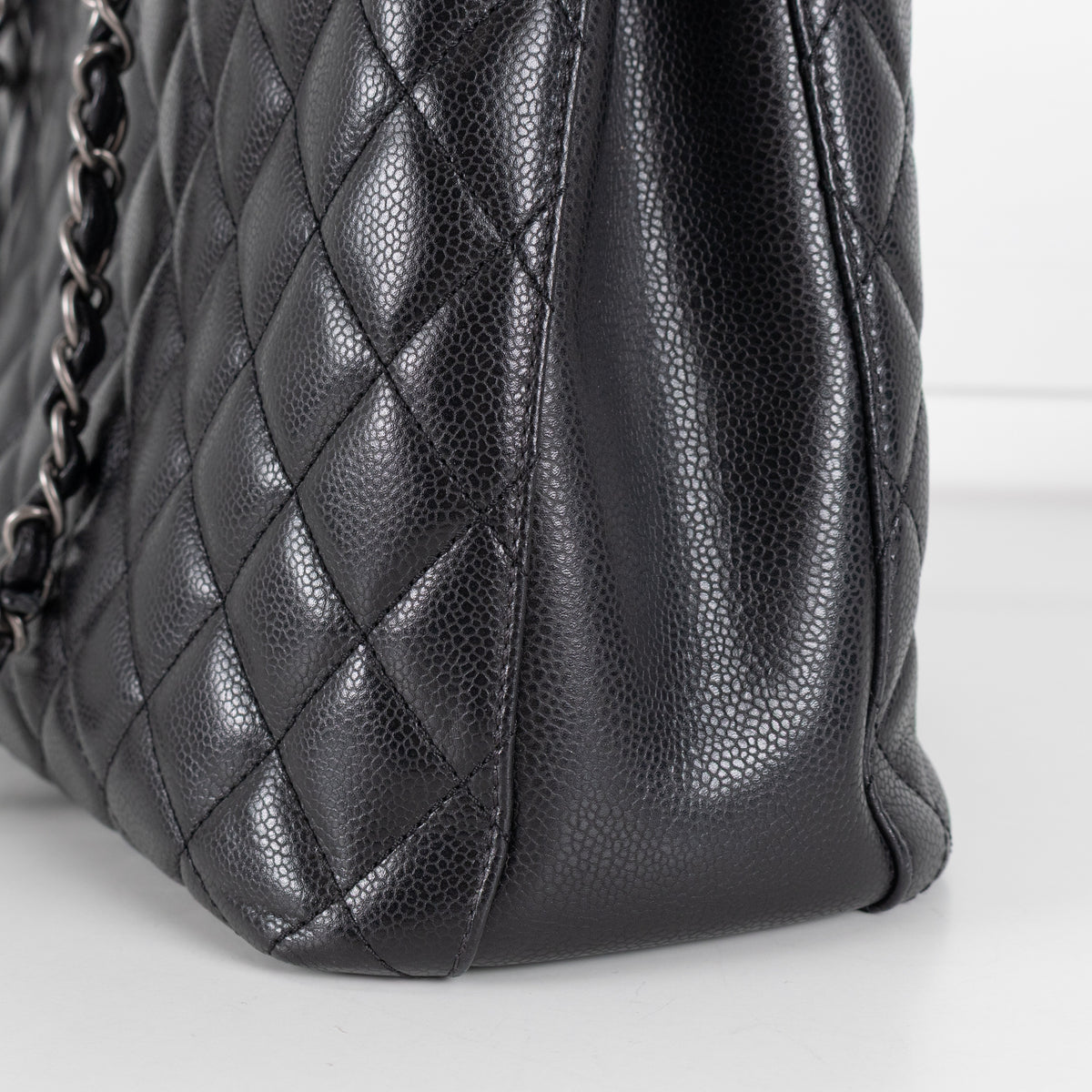Chanel Black Caviar City Tote with CC Charm - Image 14