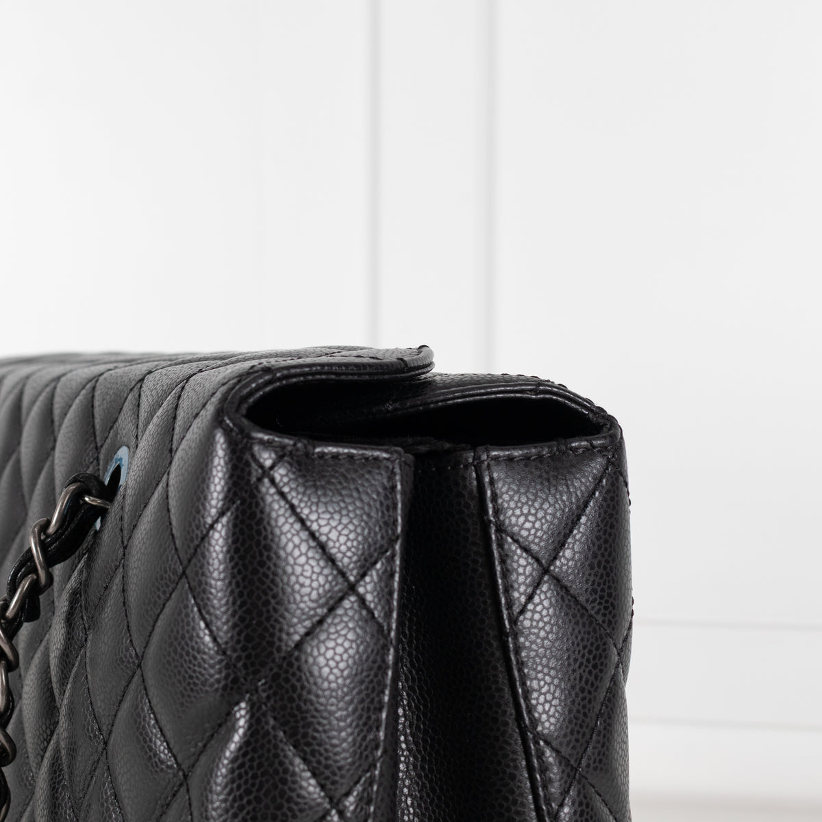Chanel Black Caviar City Tote with CC Charm - Image 15