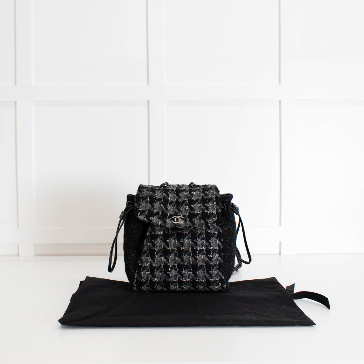 Chanel Grey Tweed Coco Backpack - Image 3