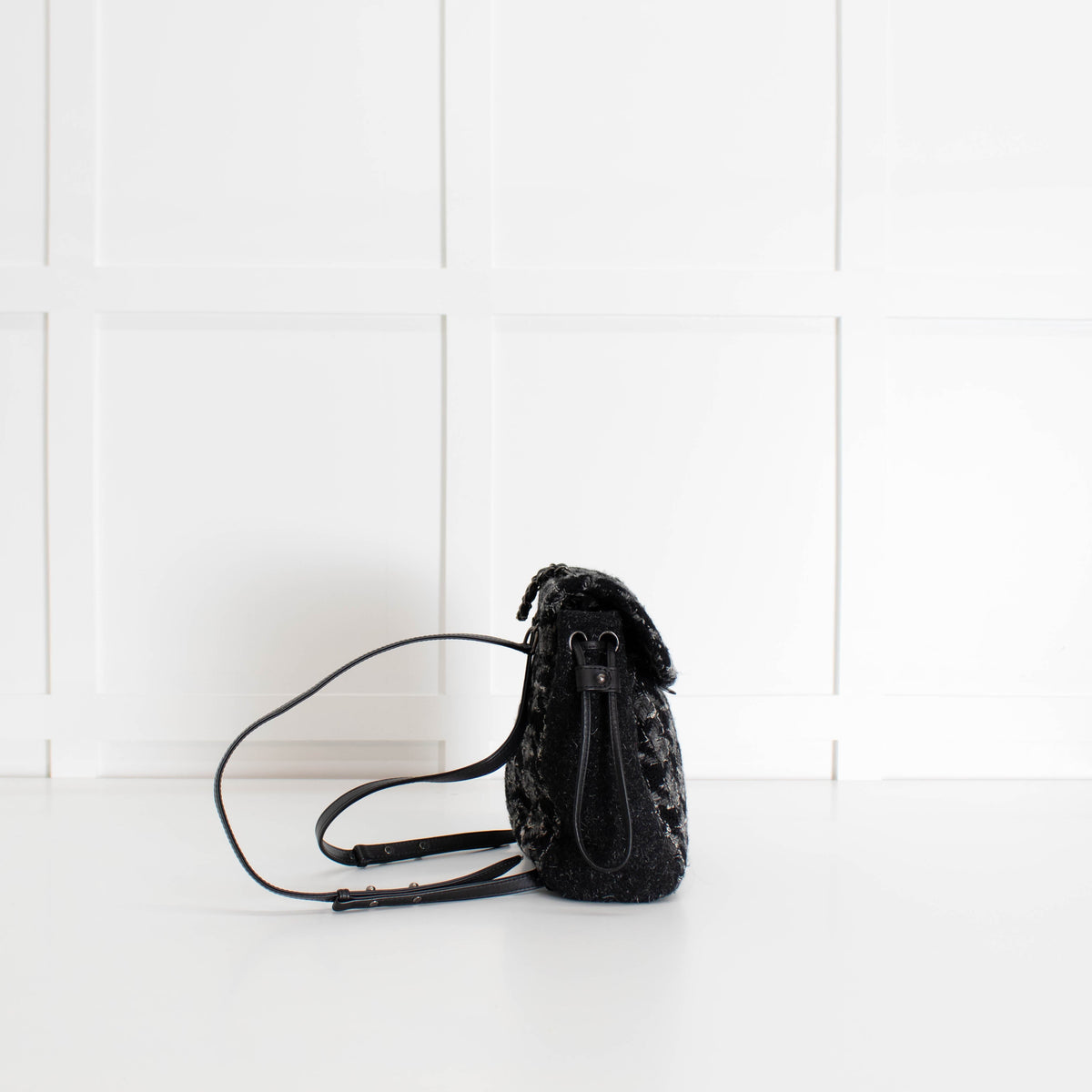Chanel Grey Tweed Coco Backpack - Image 7