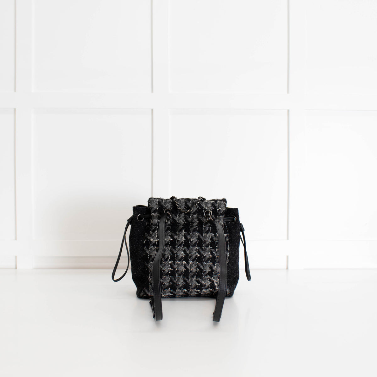 Chanel Grey Tweed Coco Backpack - Image 9