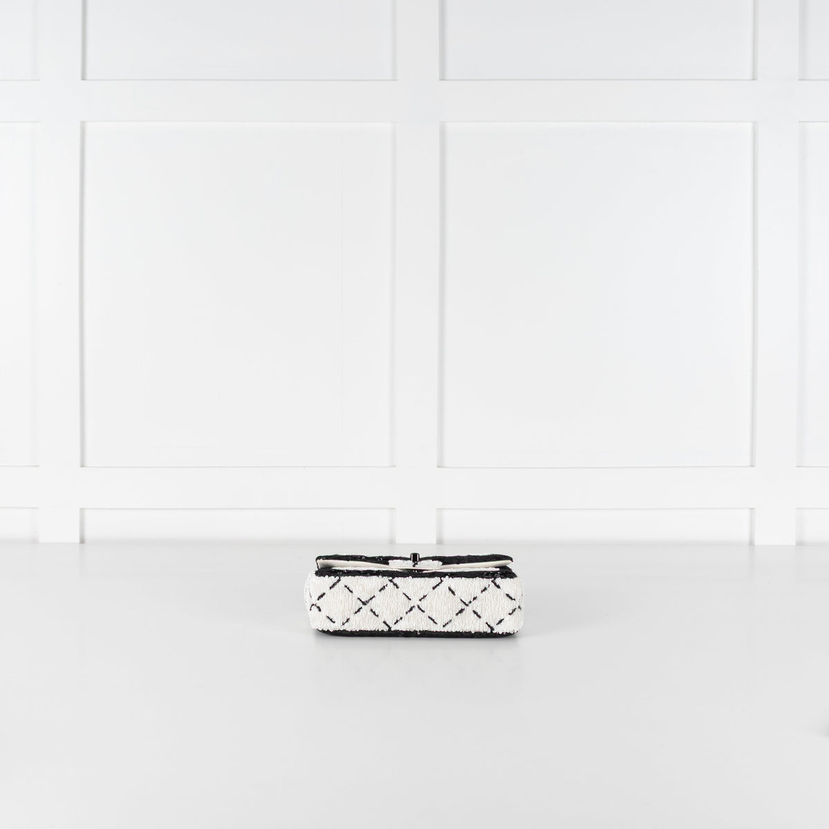 Chanel SS 2024 Sequin Classic Flap Bag in Black & White - Image 9
