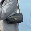 Chanel Black Vintage Lambskin Flap Shoulder  Bag