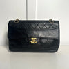 Chanel Black Vintage Lambskin Flap Shoulder  Bag