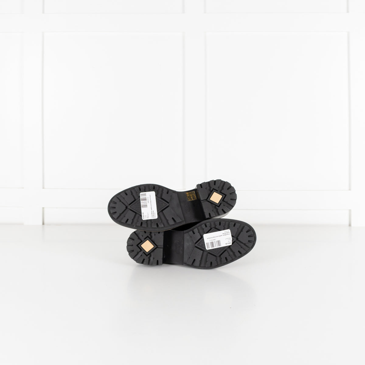 Chloé Black Leather and Grey Knit Sock Ankle Boots - Image 7