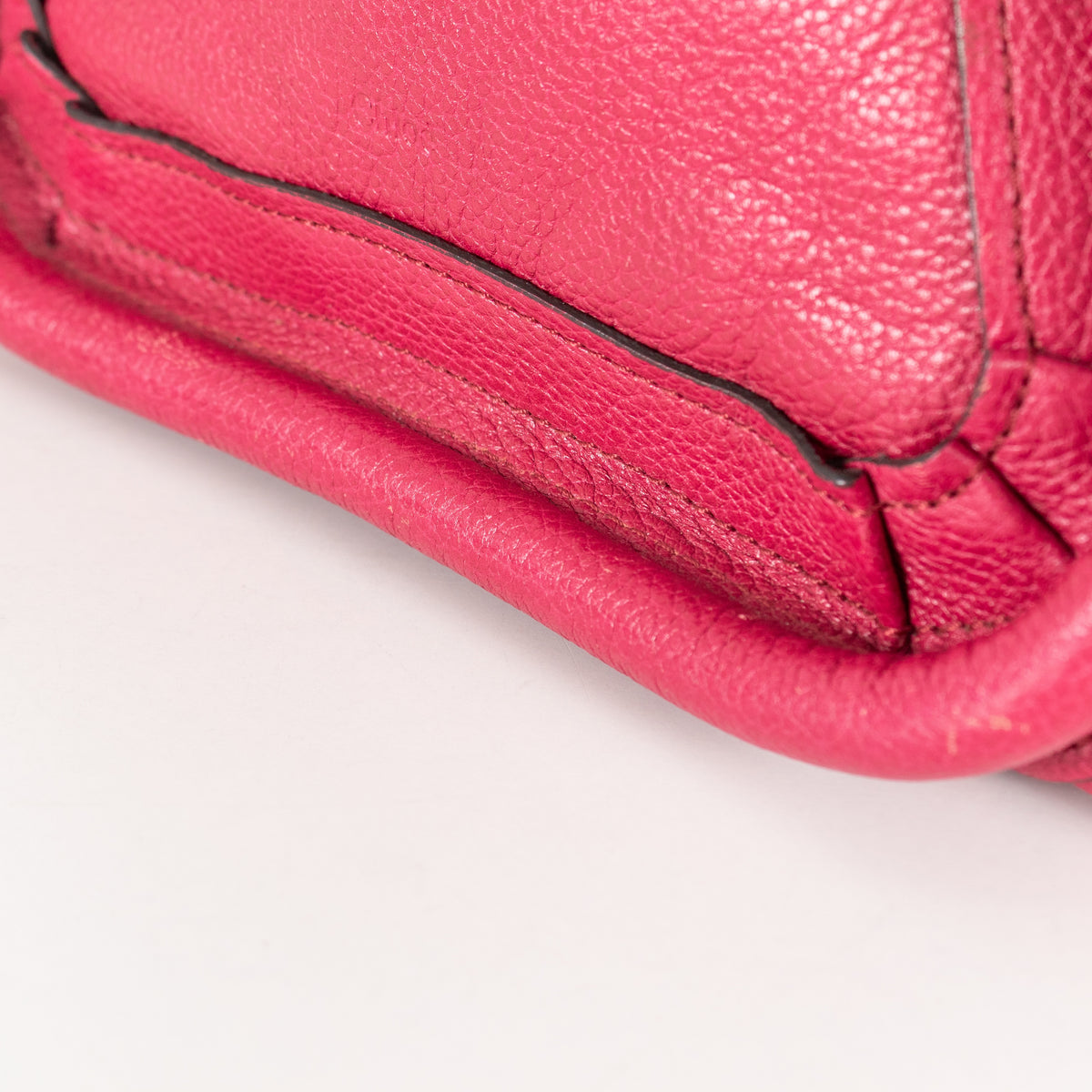 Chloe Pink Paraty Leather Gold Detailed Handbag - Image 11