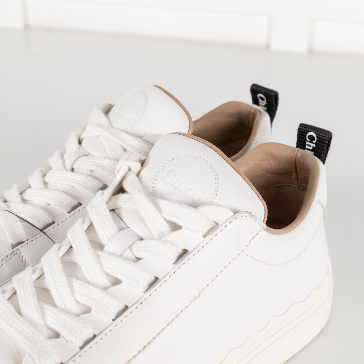 Lauren Leather White Sneakers - Image 11