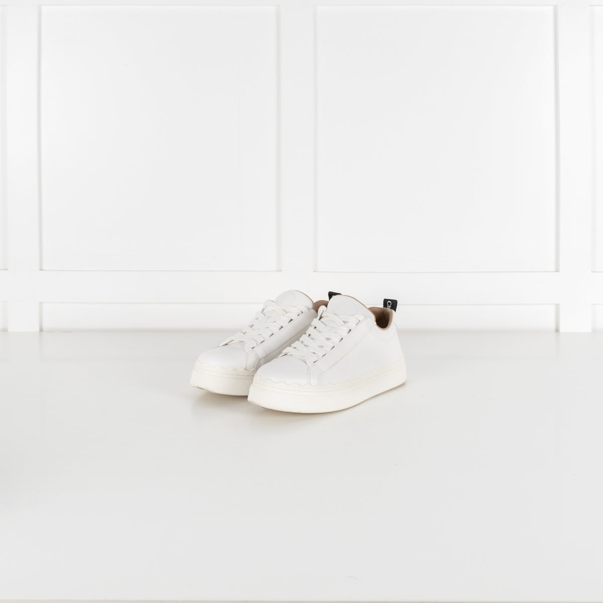 Lauren Leather White Sneakers - Image 3