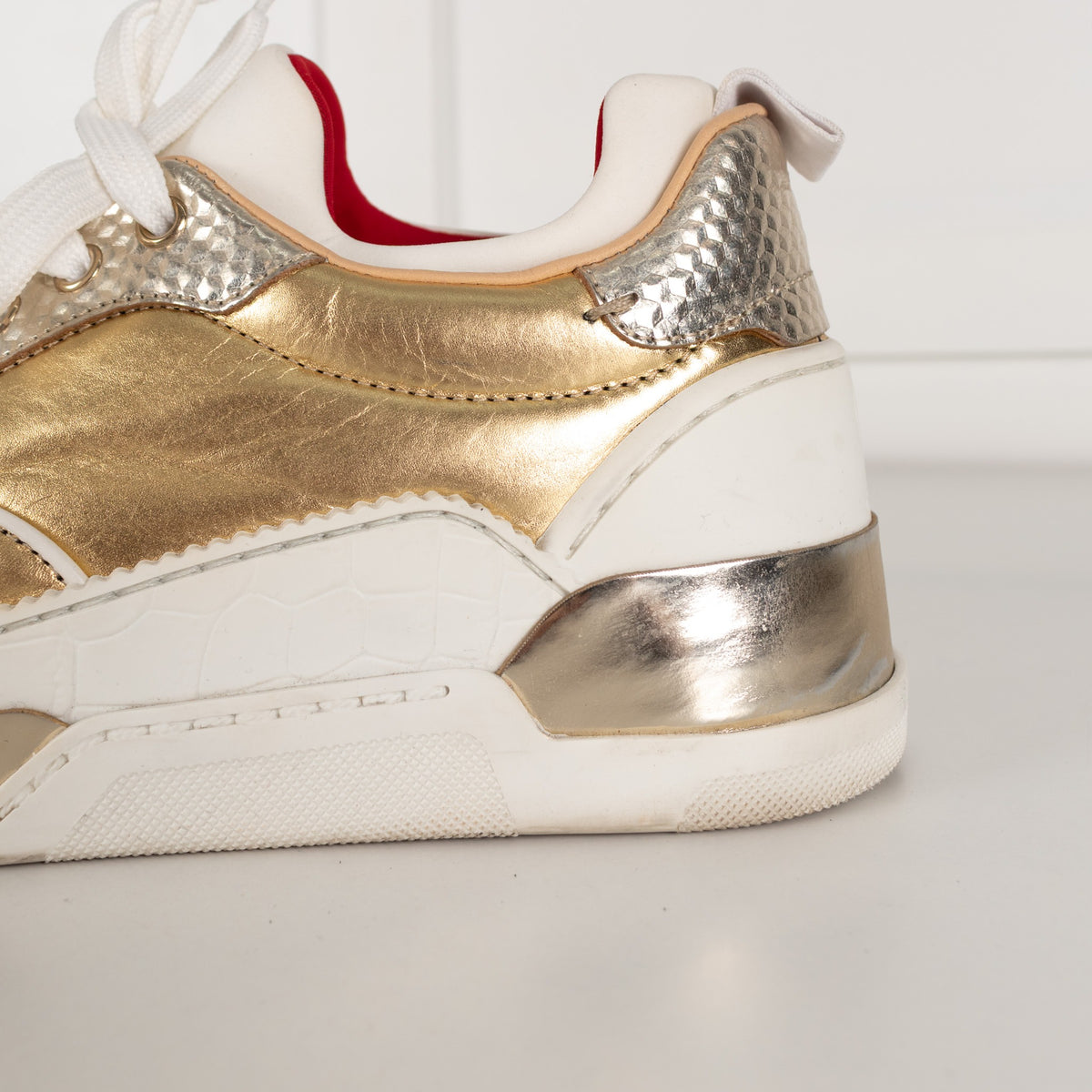 Christian Louboutin Gold Cream Donna Trainers - Image 10