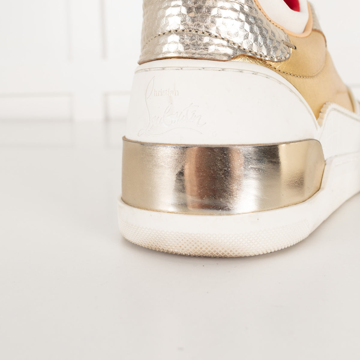Christian Louboutin Gold Cream Donna Trainers - Image 11