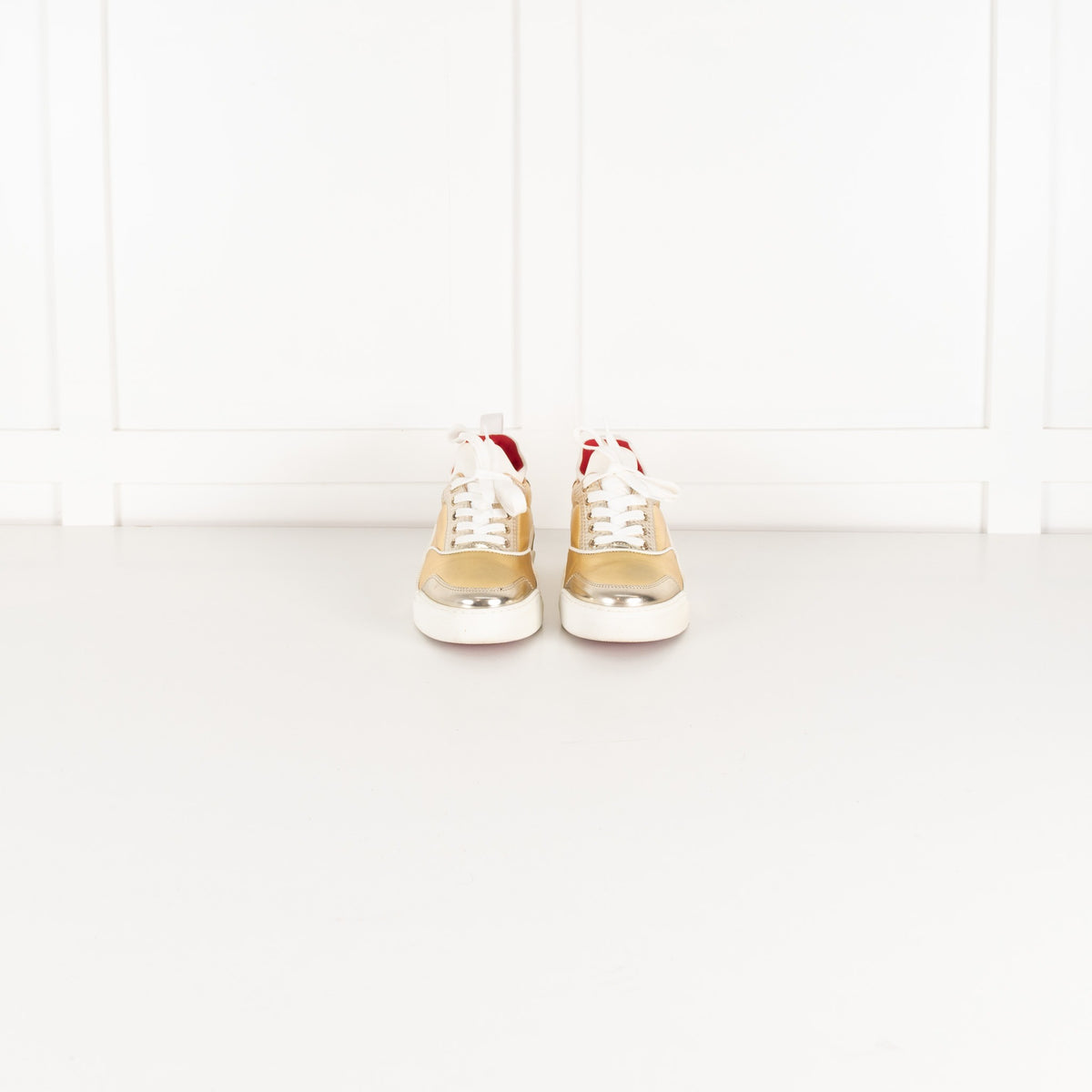 Christian Louboutin Gold Cream Donna Trainers - Image 2