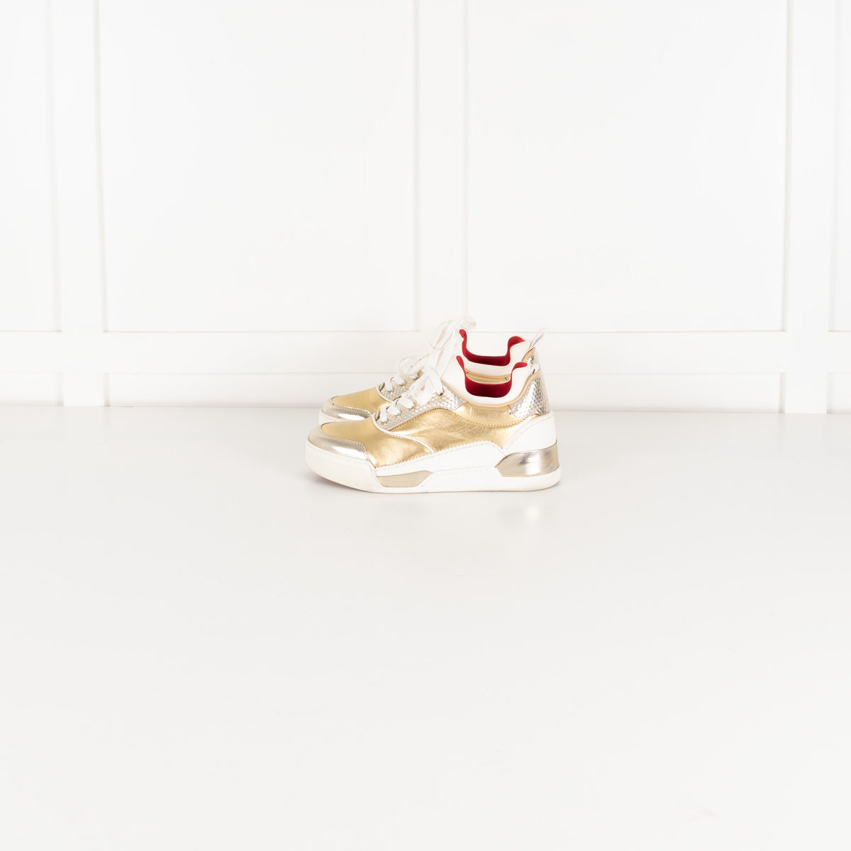 Christian Louboutin Gold Cream Donna Trainers - Image 3