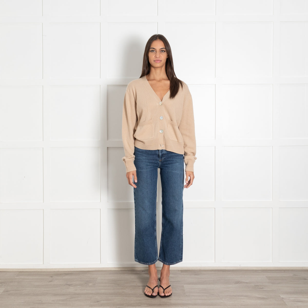 Colorush Beige Cashmere Cardigan - Image 1