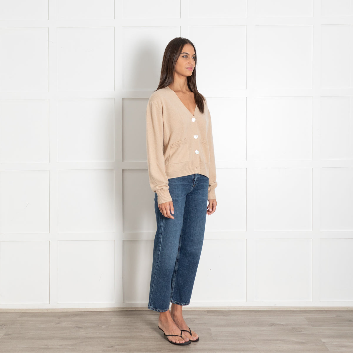 Colorush Beige Cashmere Cardigan - Image 7