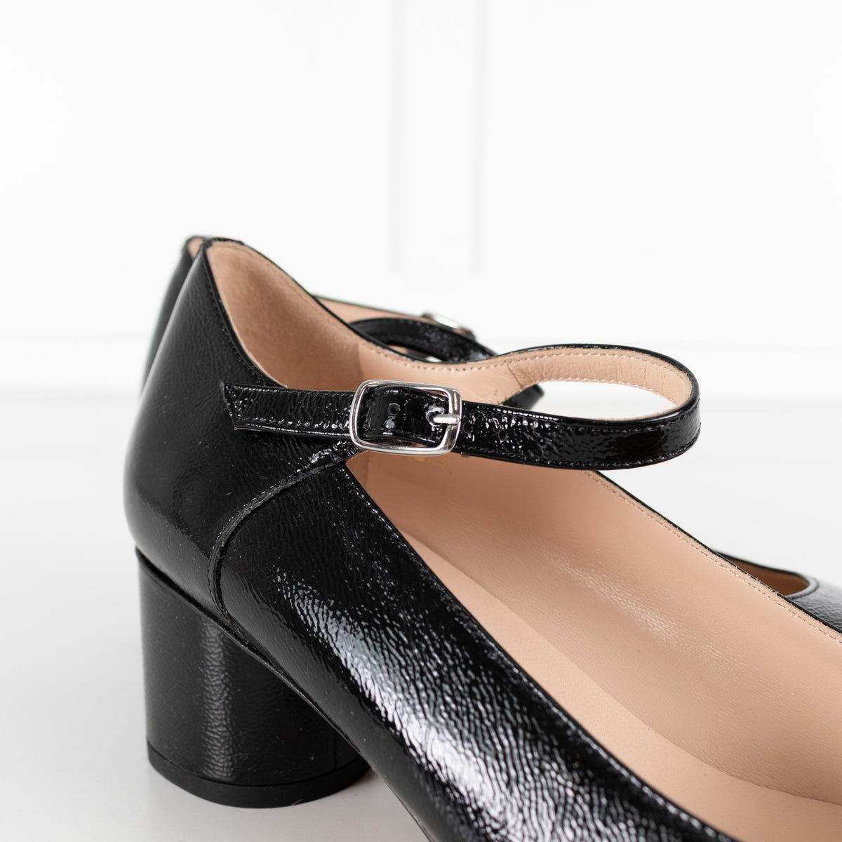 Comptoir Des Cotonniers Black Patent Block Heel Mary Jane Pump - Image 12
