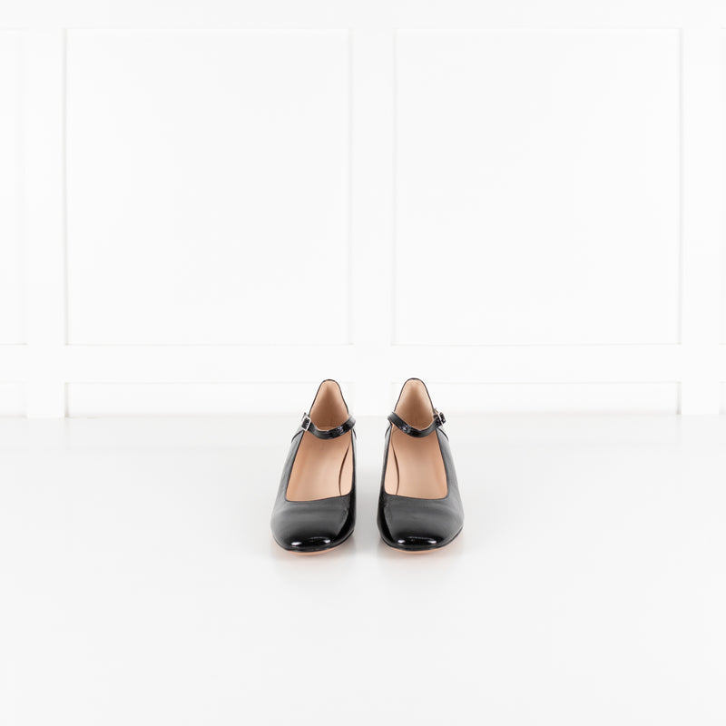 Comptoir Des Cotonniers Black Patent Block Heel Mary Jane Pump - Image 2