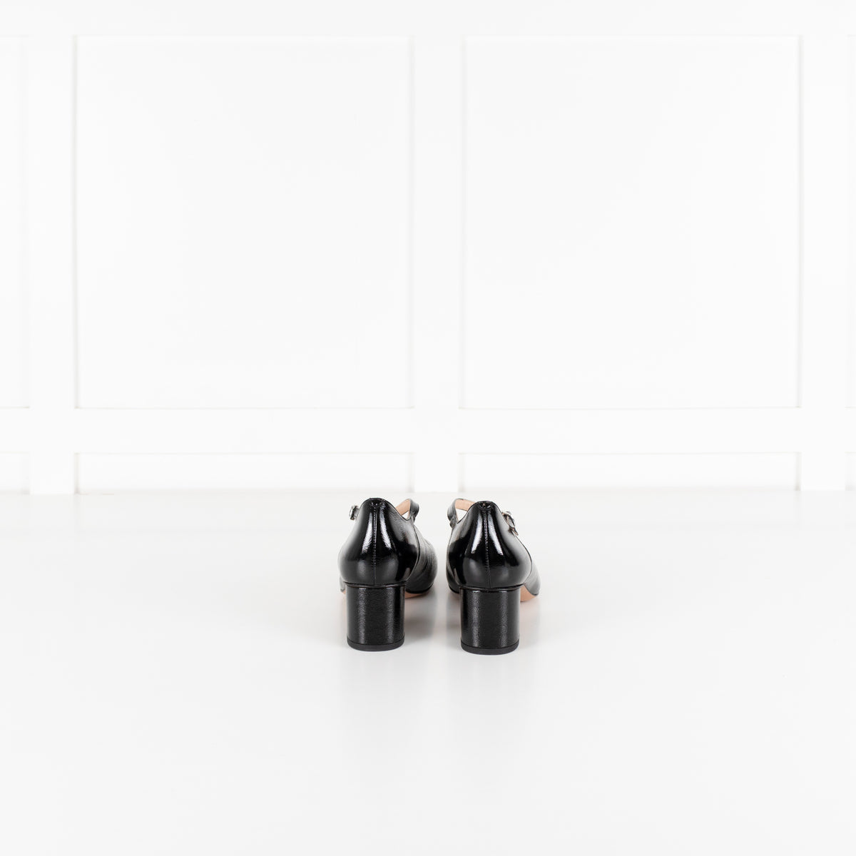 Comptoir Des Cotonniers Black Patent Block Heel Mary Jane Pump - Image 4