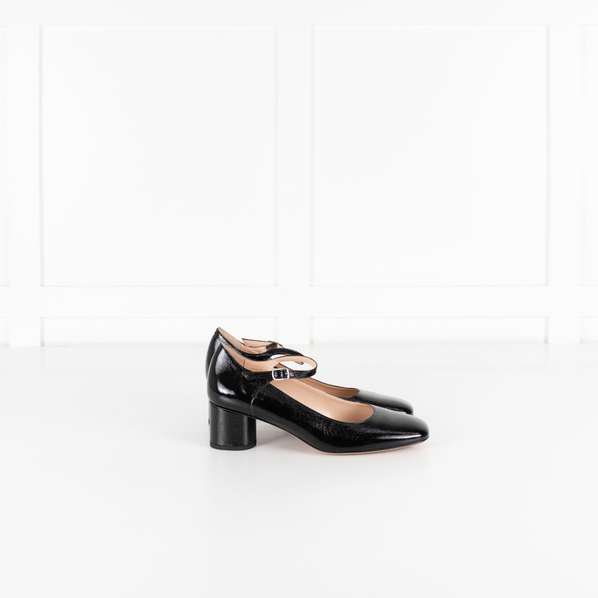Comptoir Des Cotonniers Black Patent Block Heel Mary Jane Pump - Image 5