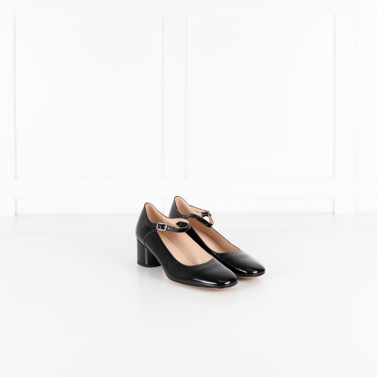 Comptoir Des Cotonniers Black Patent Block Heel Mary Jane Pump - Image 6