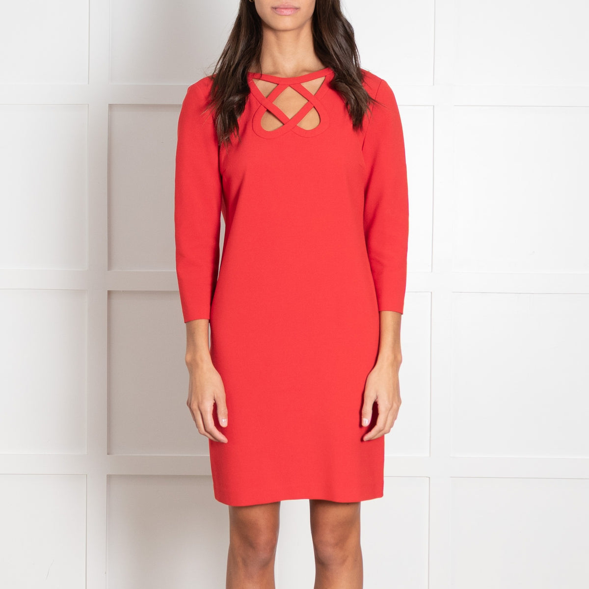 Diane Von Furstenberg Red Cut Out Detail Dress - Image 2