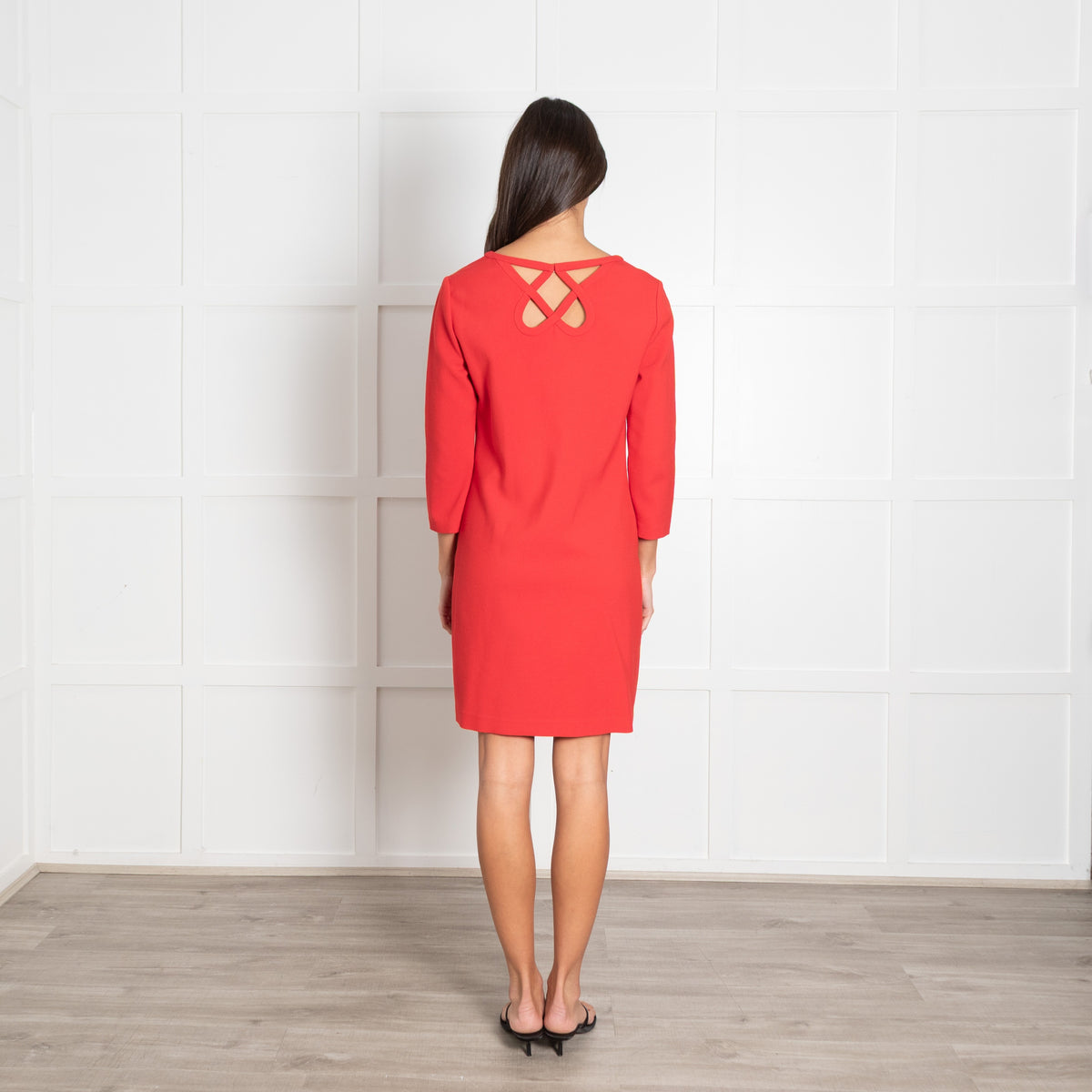 Diane Von Furstenberg Red Cut Out Detail Dress - Image 7
