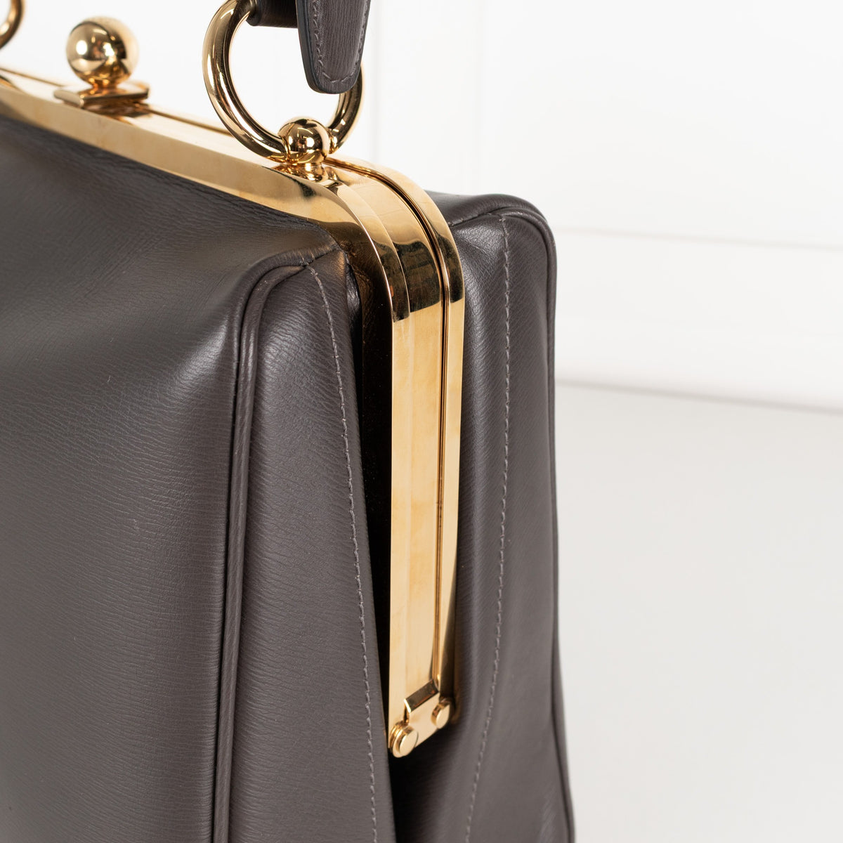 Dolce & Gabbana Grey Leather Agata Shoulder Bag - Image 10