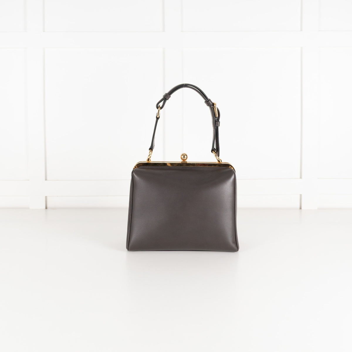 Dolce & Gabbana Grey Leather Agata Shoulder Bag - Image 3