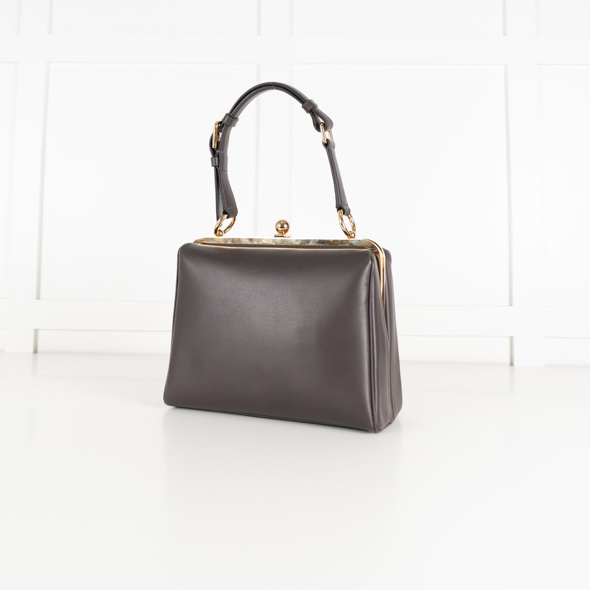 Dolce & Gabbana Grey Leather Agata Shoulder Bag - Image 5