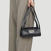Durazzi Milano Black Leather Roll Bag