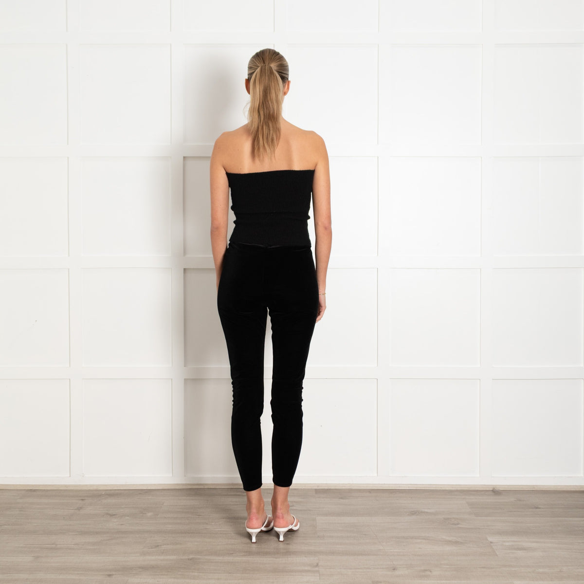 Eileen Fisher Black Velvet Leggings - Image 5