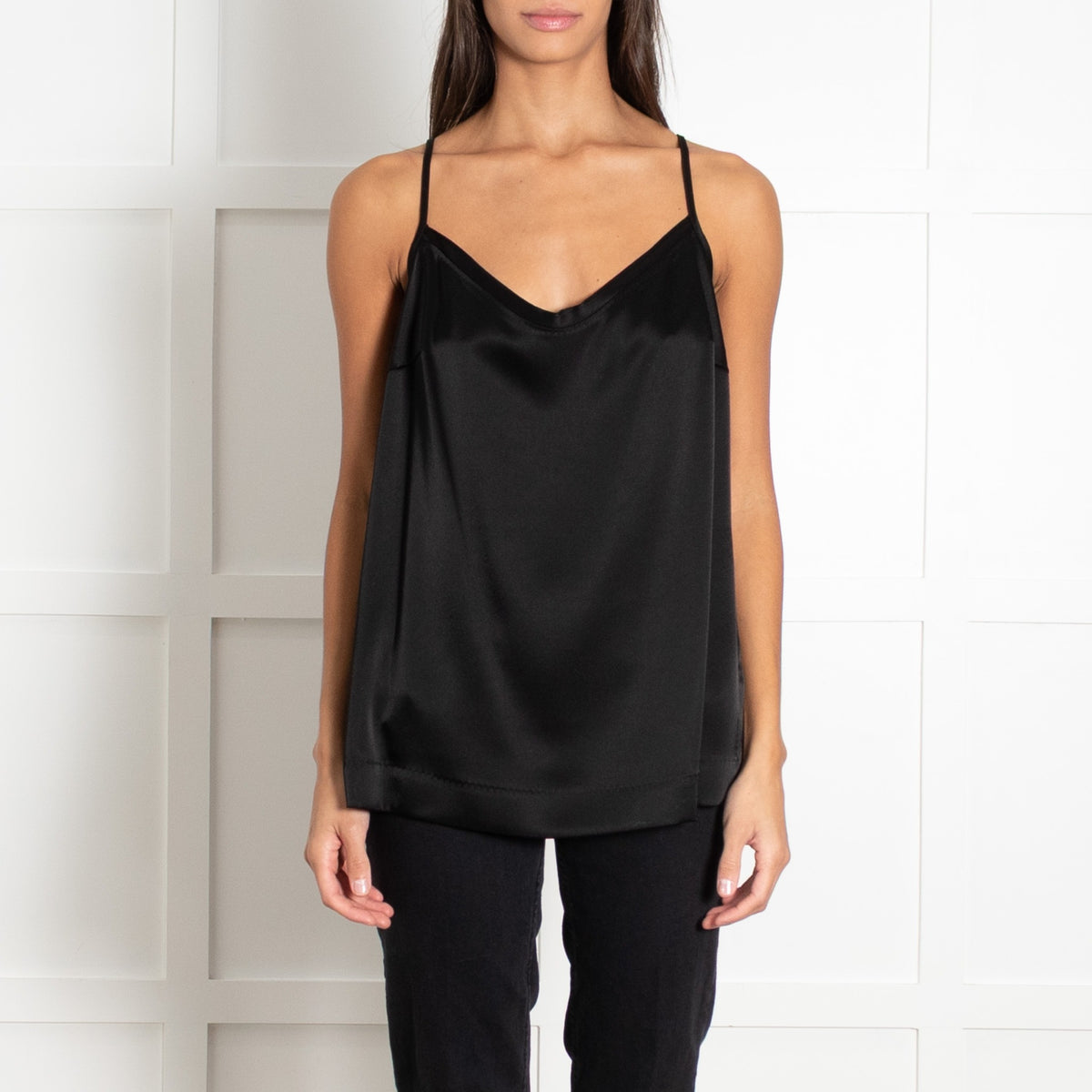 Escada Black Satin Cami Top - Image 2