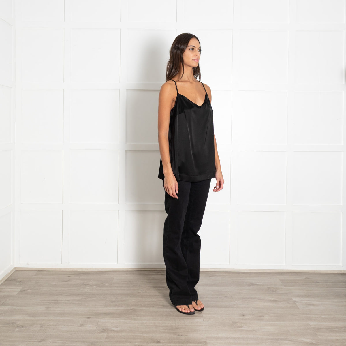 Escada Black Satin Cami Top - Image 6
