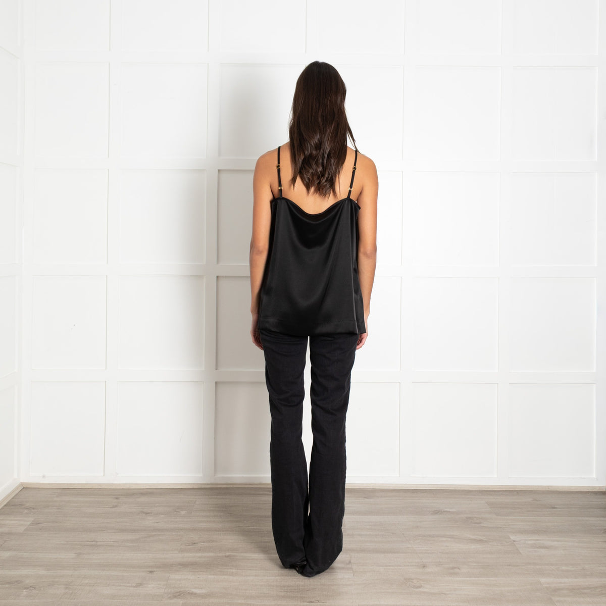 Escada Black Satin Cami Top - Image 7