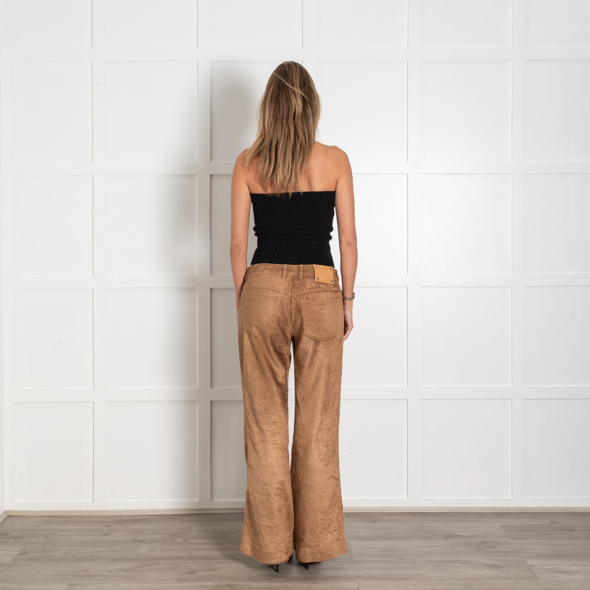 Escada Tan Corduroy 5-Pocket Jeans-Style Trousers - Image 5
