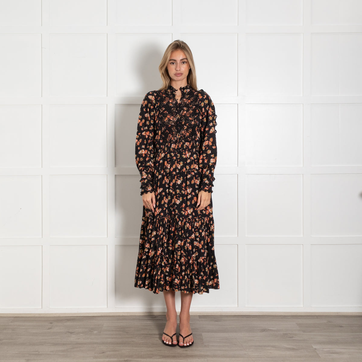Essentiel Antwerp Connie Khaki Leopard-Print Midi Dress - Image 8