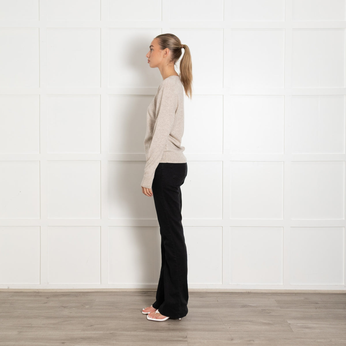Everlane Brown Fleck Cashmere Jumper - Image 4