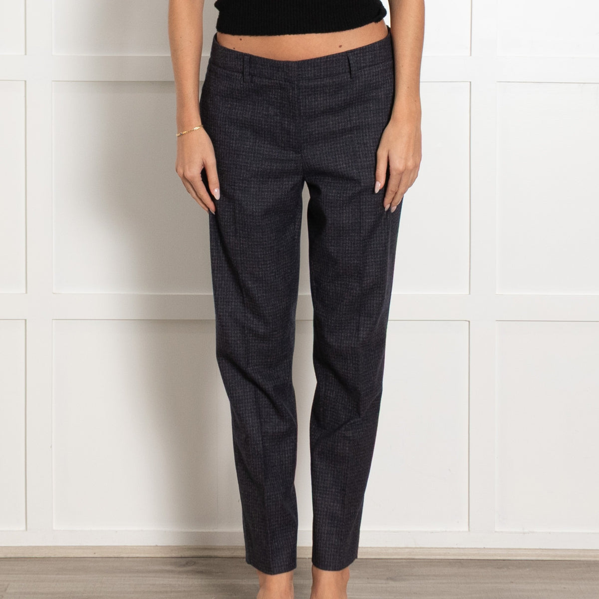 Fabiana Filippi Blue & Grey Wool Trousers - Image 1