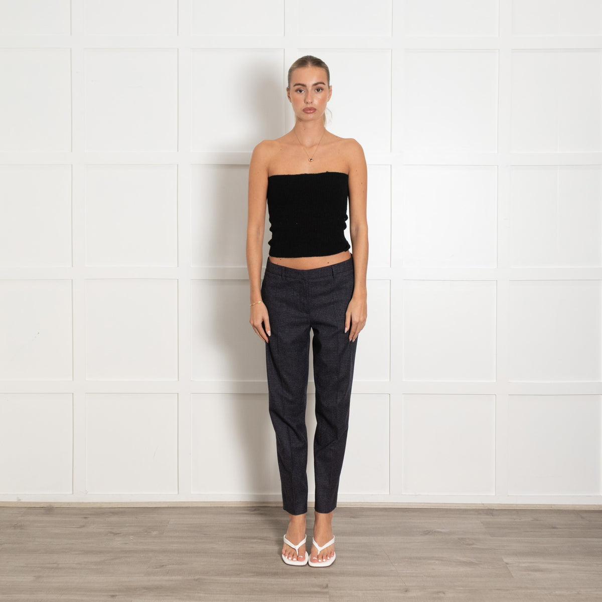 Fabiana Filippi Blue & Grey Wool Trousers - Image 2