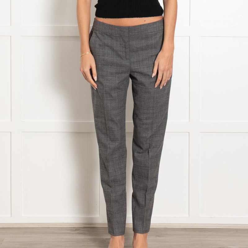 Fabiana Filippi Grey Prince of Wales Check Wool Trousers With Bead Detail - Image 7