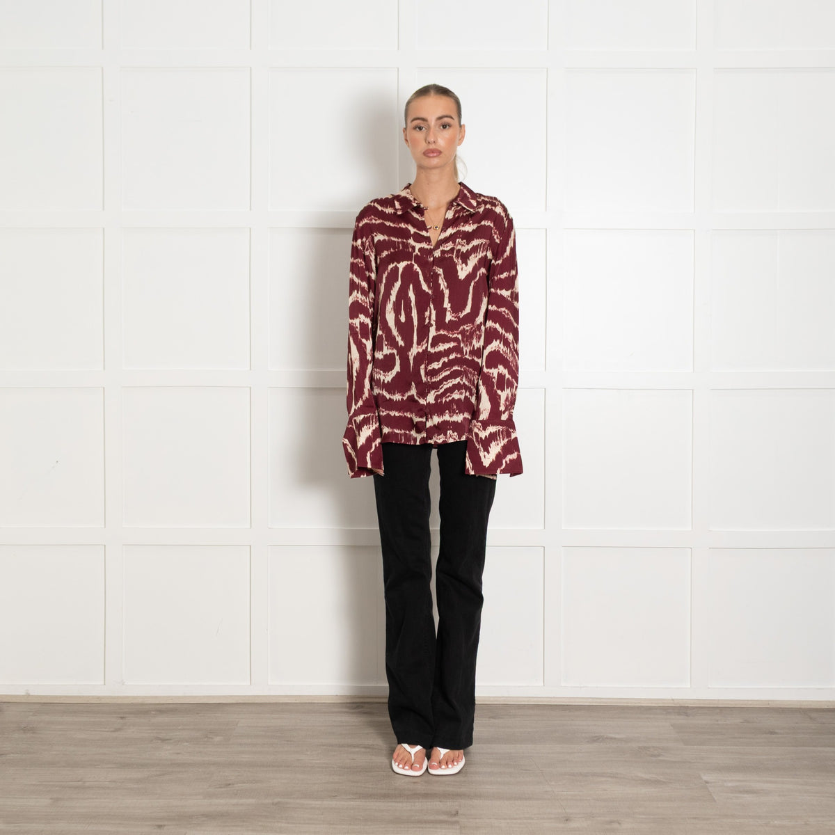 Fabienne Chapot Kaia Burgundy Tie Dye Blouse - Image 1