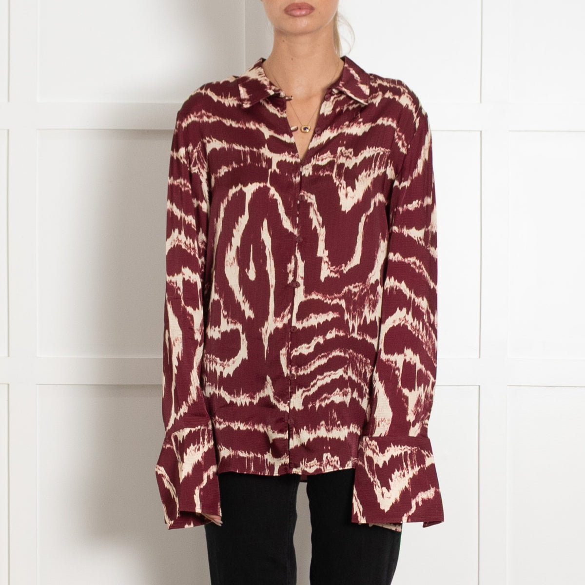 Fabienne Chapot Kaia Burgundy Tie Dye Blouse - Image 2