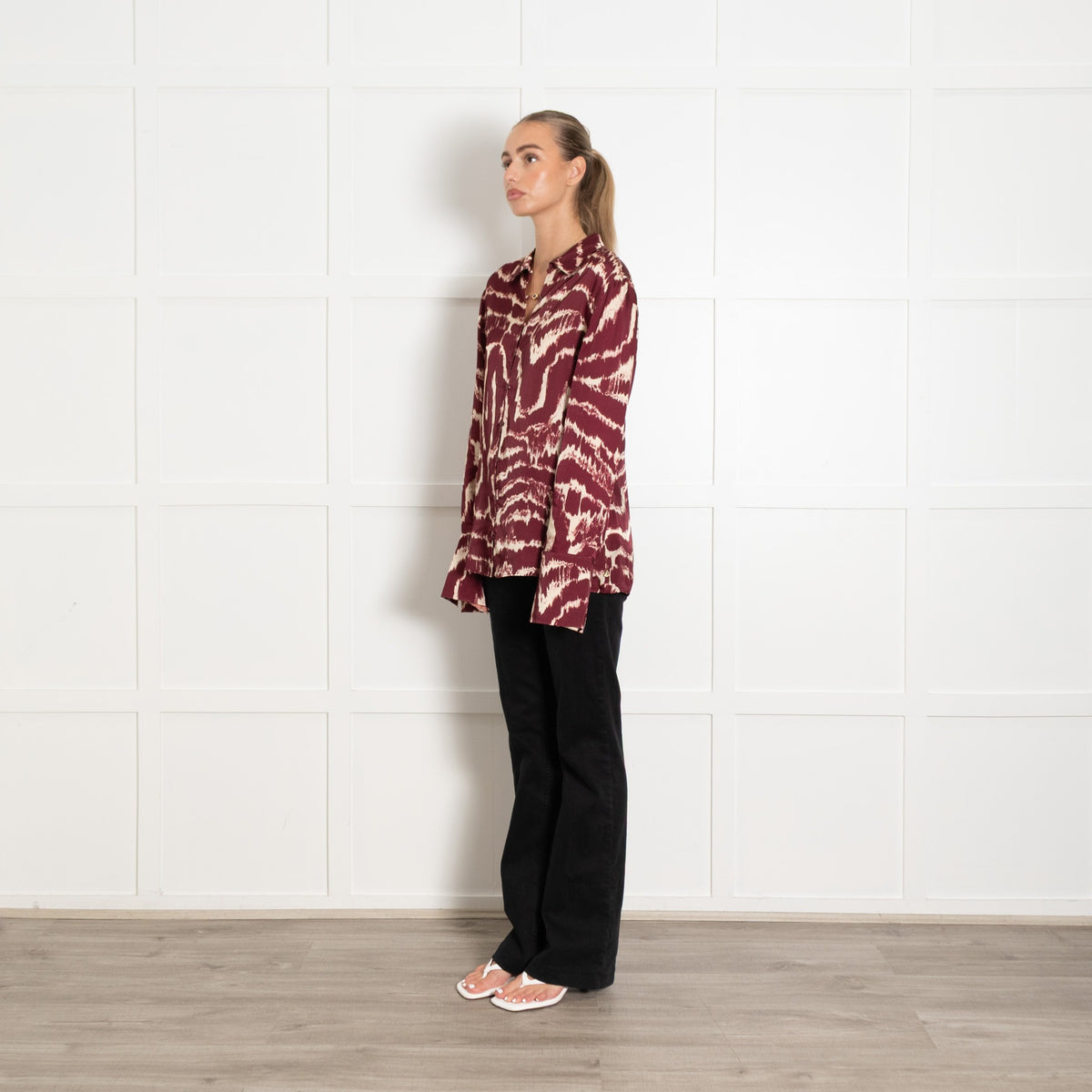 Fabienne Chapot Kaia Burgundy Tie Dye Blouse - Image 3