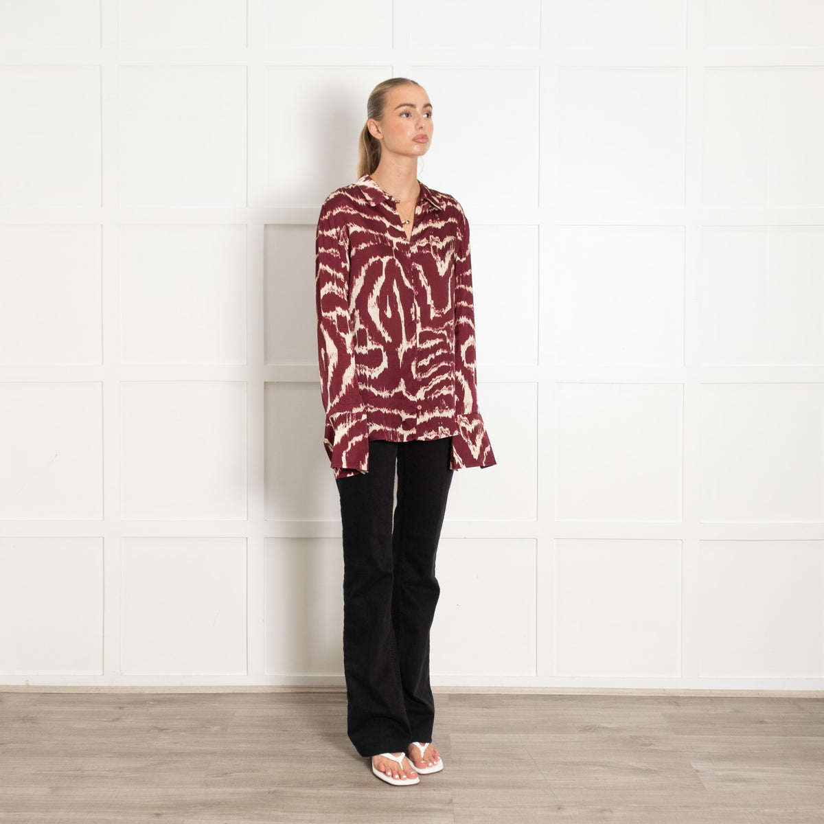 Fabienne Chapot Kaia Burgundy Tie Dye Blouse - Image 7